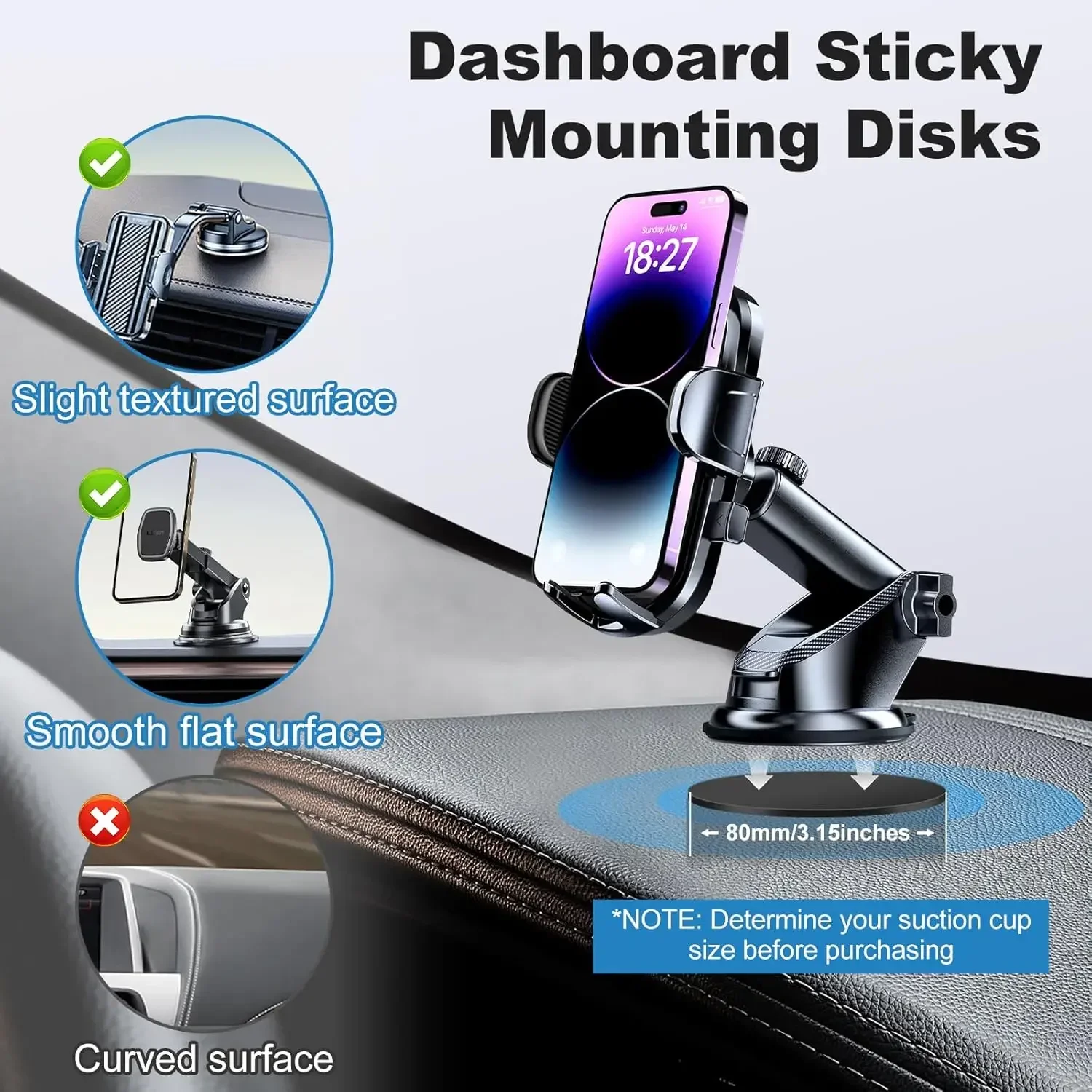 Juego de almohadillas adhesiva - Car Phone Holder reseña y precio